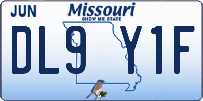 MO license plate DL9Y1F
