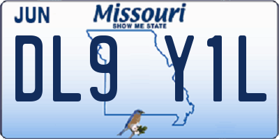 MO license plate DL9Y1L