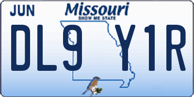 MO license plate DL9Y1R