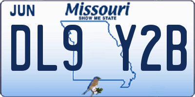 MO license plate DL9Y2B
