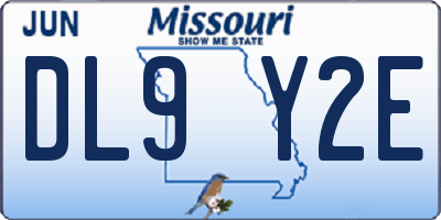 MO license plate DL9Y2E