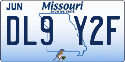 MO license plate DL9Y2F