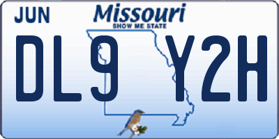 MO license plate DL9Y2H