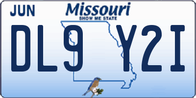 MO license plate DL9Y2I
