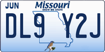 MO license plate DL9Y2J