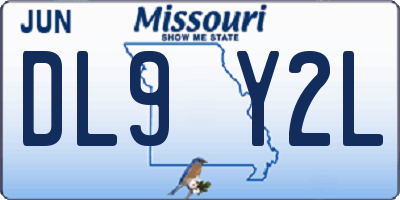 MO license plate DL9Y2L