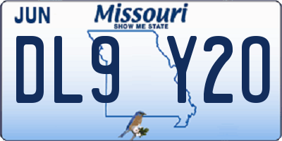 MO license plate DL9Y2O
