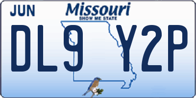 MO license plate DL9Y2P