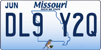 MO license plate DL9Y2Q