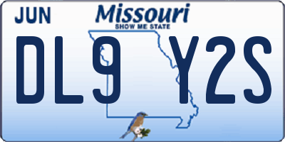 MO license plate DL9Y2S