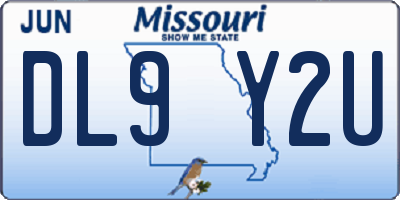 MO license plate DL9Y2U