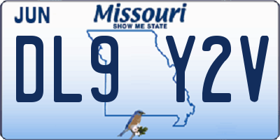 MO license plate DL9Y2V