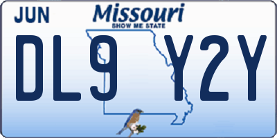 MO license plate DL9Y2Y
