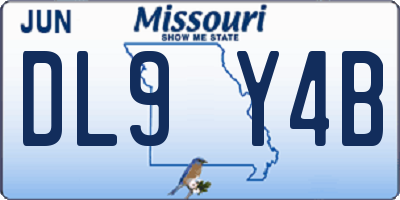 MO license plate DL9Y4B