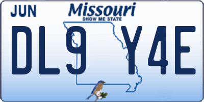 MO license plate DL9Y4E