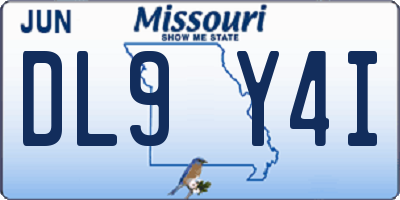 MO license plate DL9Y4I