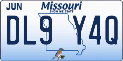 MO license plate DL9Y4Q