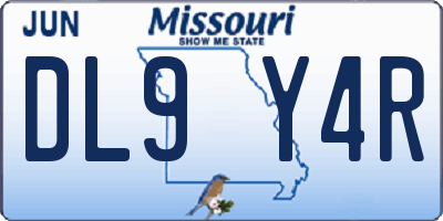 MO license plate DL9Y4R