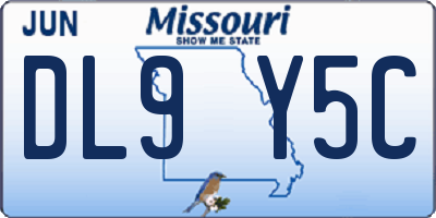 MO license plate DL9Y5C