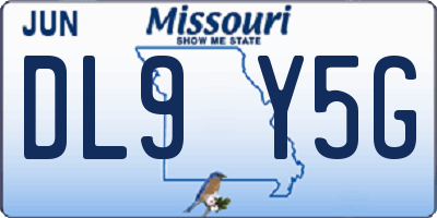 MO license plate DL9Y5G