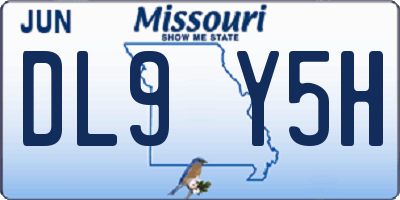 MO license plate DL9Y5H