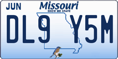 MO license plate DL9Y5M