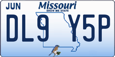MO license plate DL9Y5P