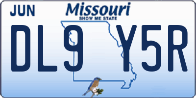 MO license plate DL9Y5R