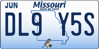 MO license plate DL9Y5S