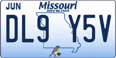 MO license plate DL9Y5V