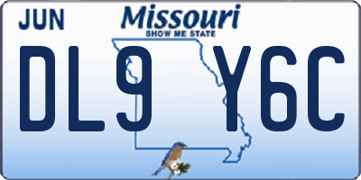 MO license plate DL9Y6C