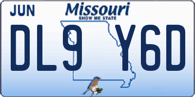 MO license plate DL9Y6D