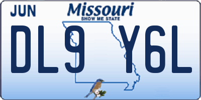 MO license plate DL9Y6L
