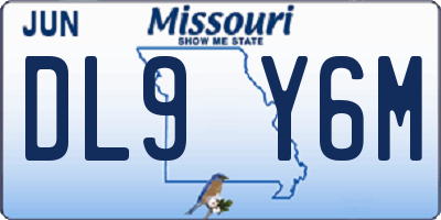 MO license plate DL9Y6M