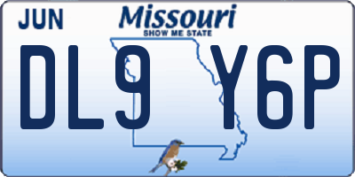 MO license plate DL9Y6P