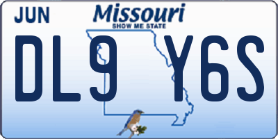 MO license plate DL9Y6S
