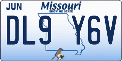 MO license plate DL9Y6V