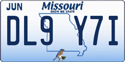 MO license plate DL9Y7I