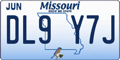MO license plate DL9Y7J