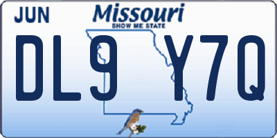 MO license plate DL9Y7Q