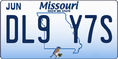 MO license plate DL9Y7S