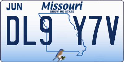 MO license plate DL9Y7V