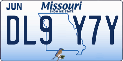 MO license plate DL9Y7Y