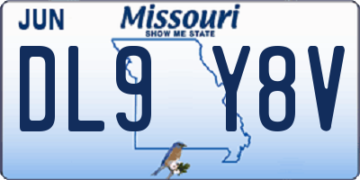 MO license plate DL9Y8V