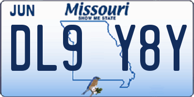 MO license plate DL9Y8Y