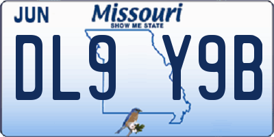 MO license plate DL9Y9B