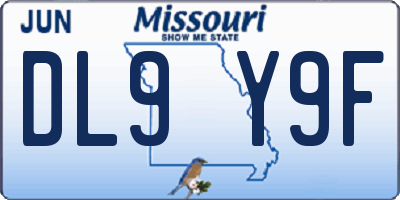 MO license plate DL9Y9F