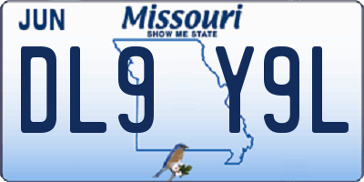 MO license plate DL9Y9L