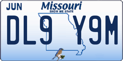 MO license plate DL9Y9M