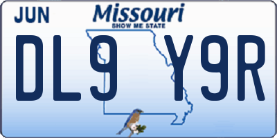 MO license plate DL9Y9R